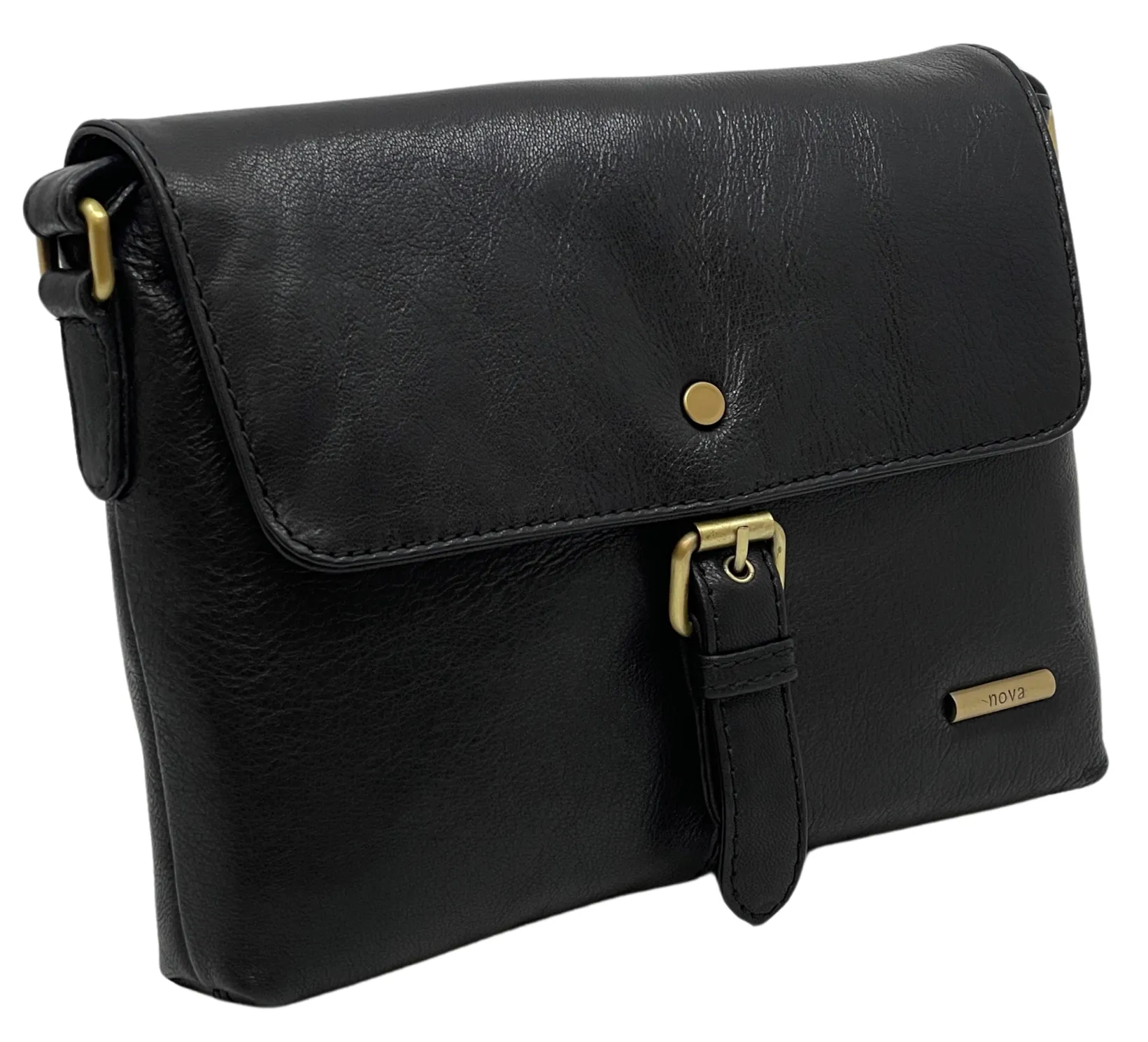 Nova 6158 Leather Buckle Fastening Bag