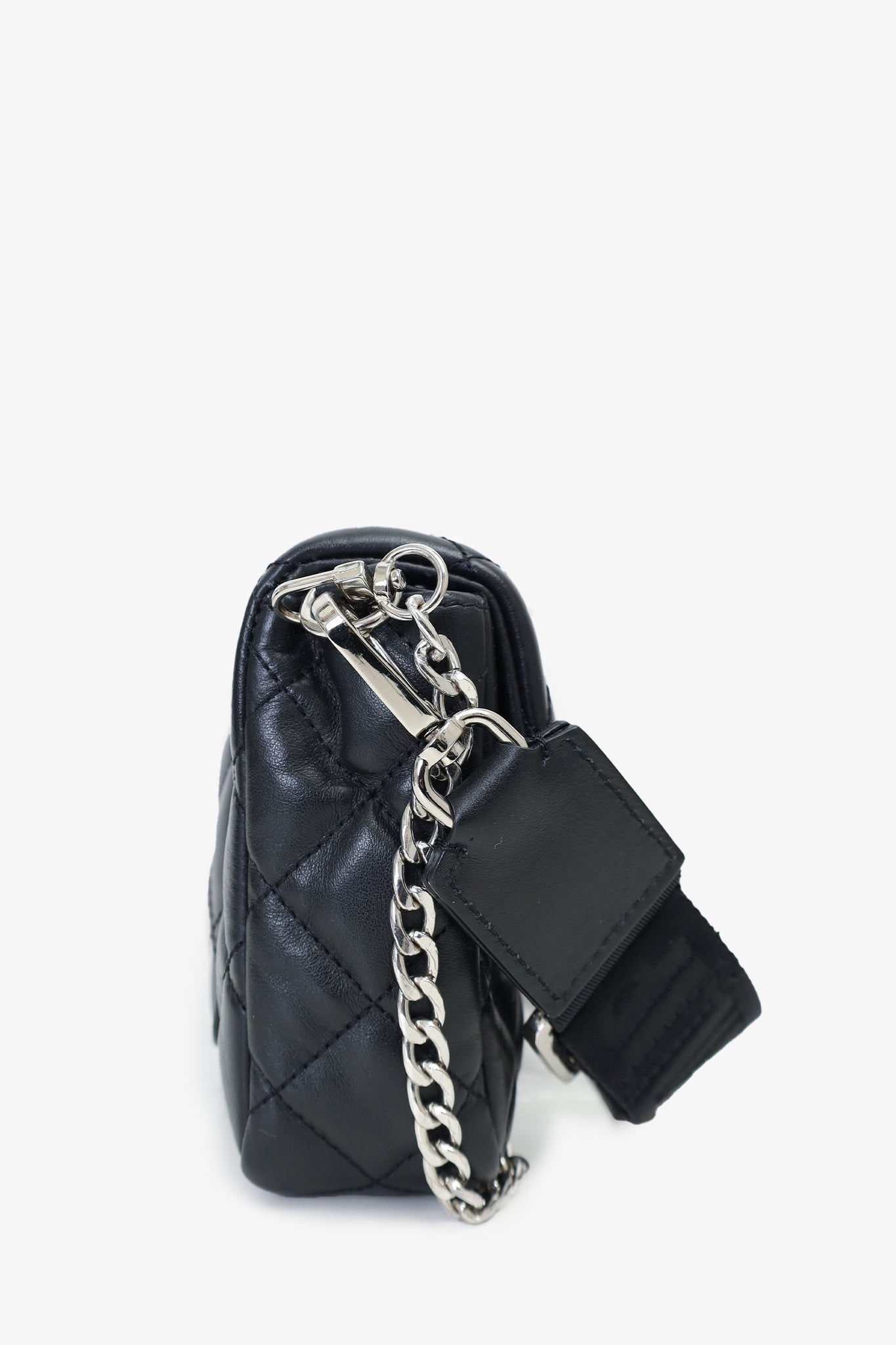 Phillip Plein Black Leather Studded Crossbody