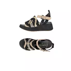 Platform Sandal Azteco Fabric Black