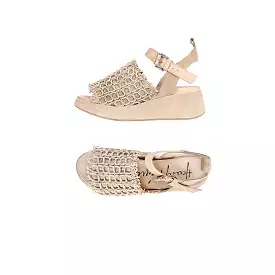 Platform Sandal Crochet Beige