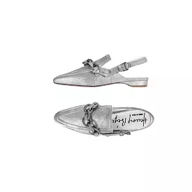 Pointed Slipper Graffiato Silver