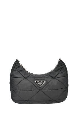 Prada Black Quilted Nylon Tessuto Re-Edition Crossbody Bag (Missing Pouch)