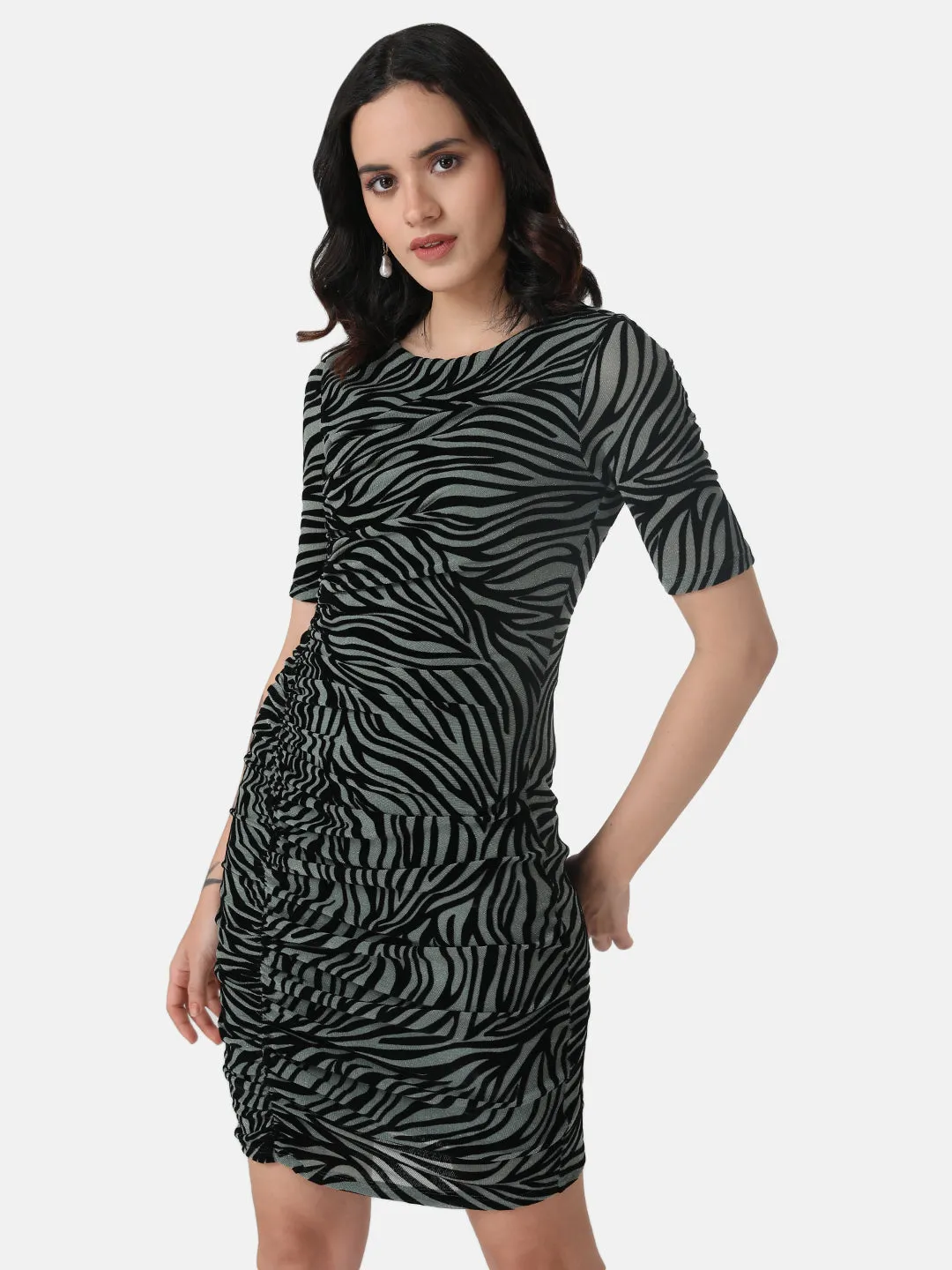 Ruched Bodycon Mini Dress