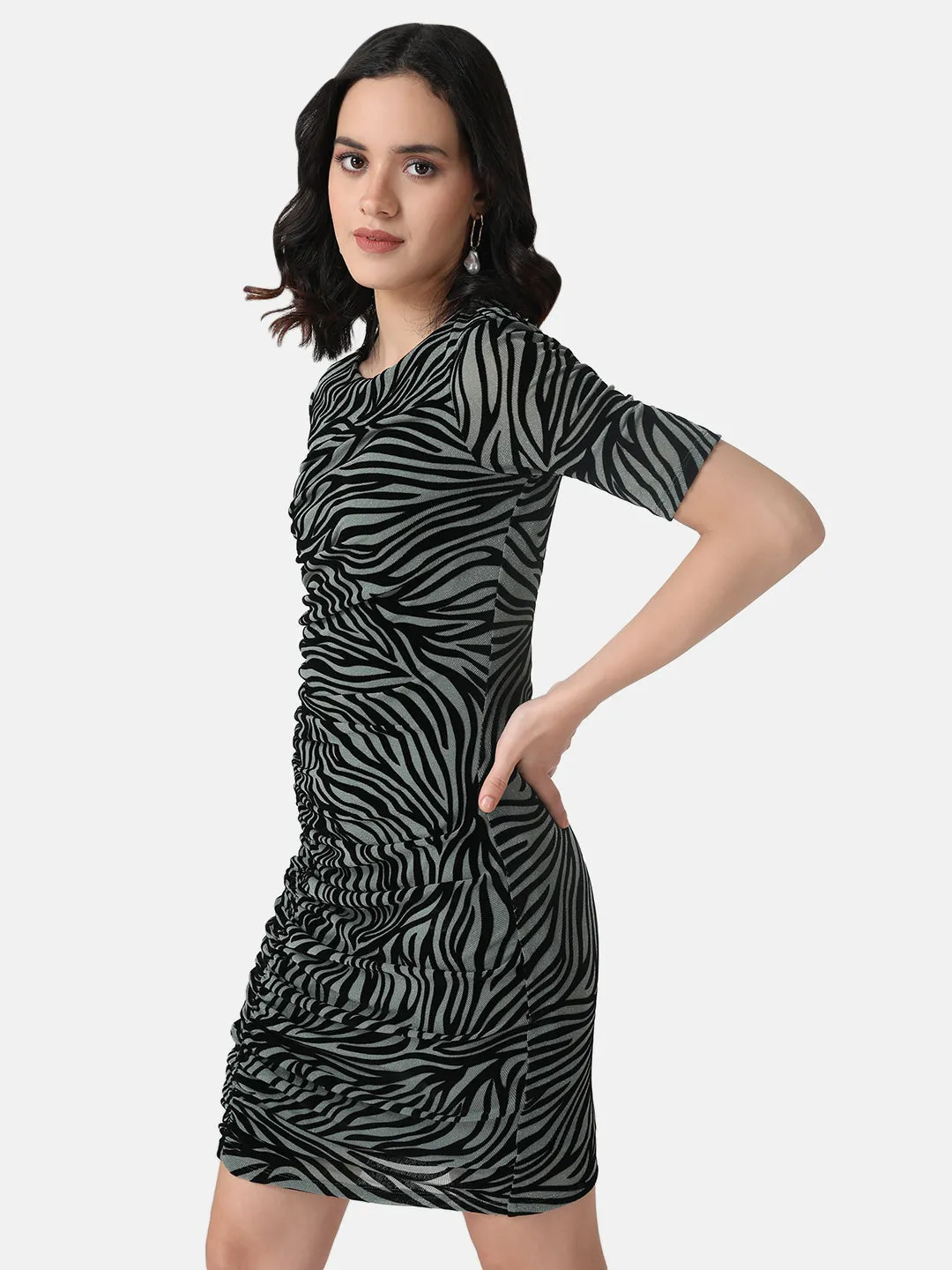 Ruched Bodycon Mini Dress