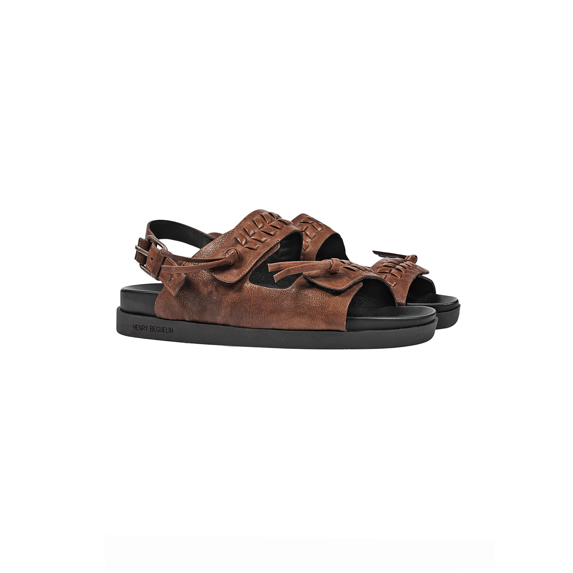 Sandal Ricamo Vegetal Wash Brandy