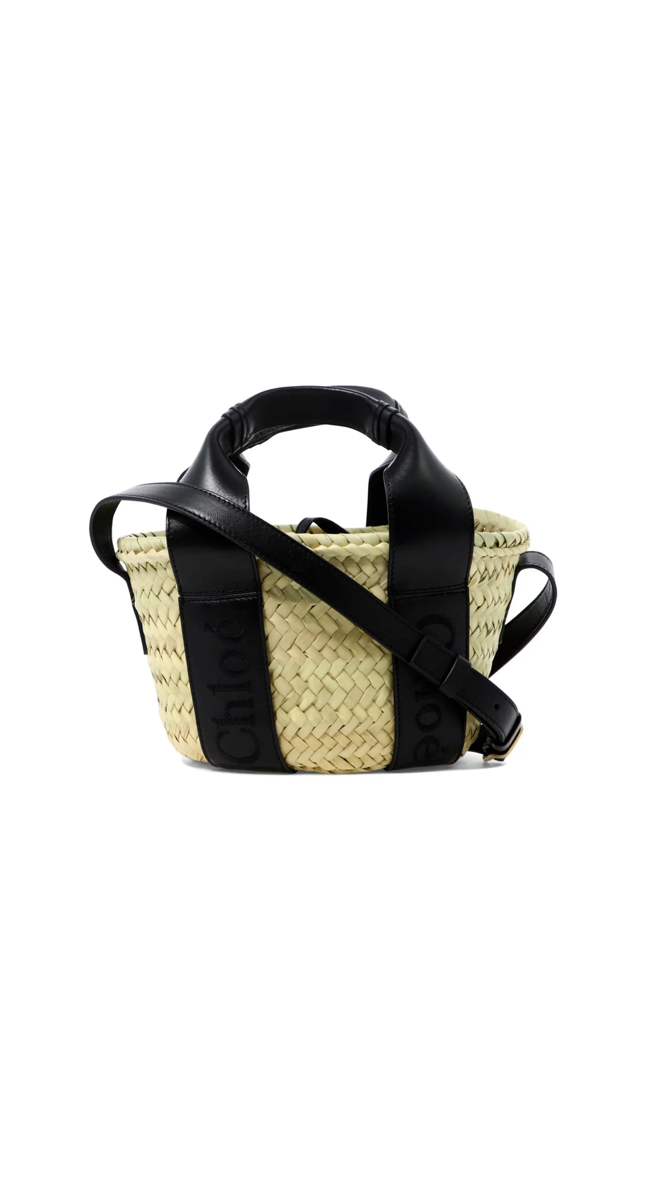 Sense Small Handbag - Black/Raffia