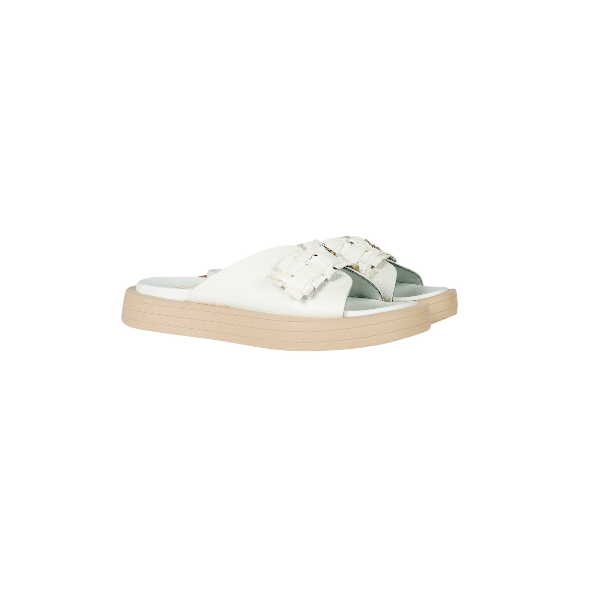 Slipper Intreccio Cesta White