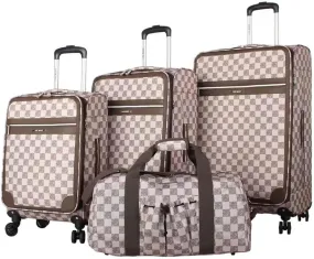 Steve Madden Chalet Brown 4-Piece Luggage Set 