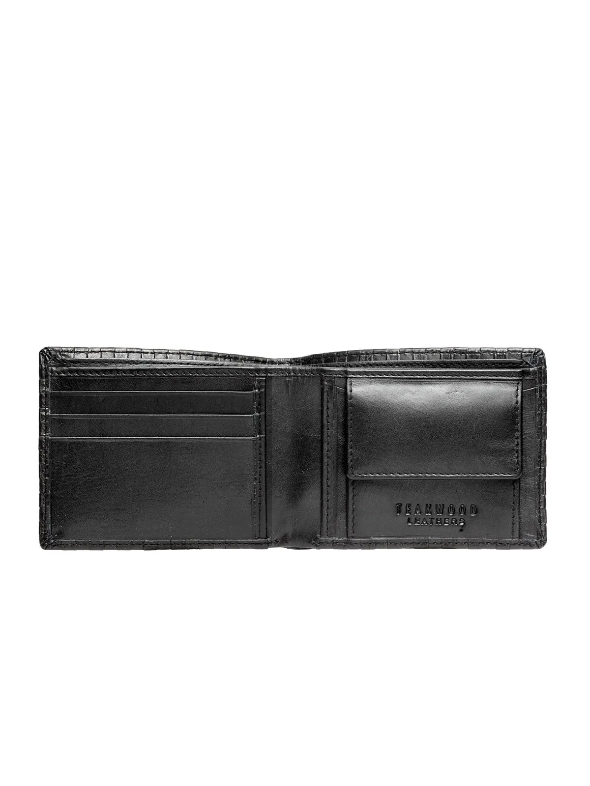 Teakwood Genuine Leather Wallets - Black