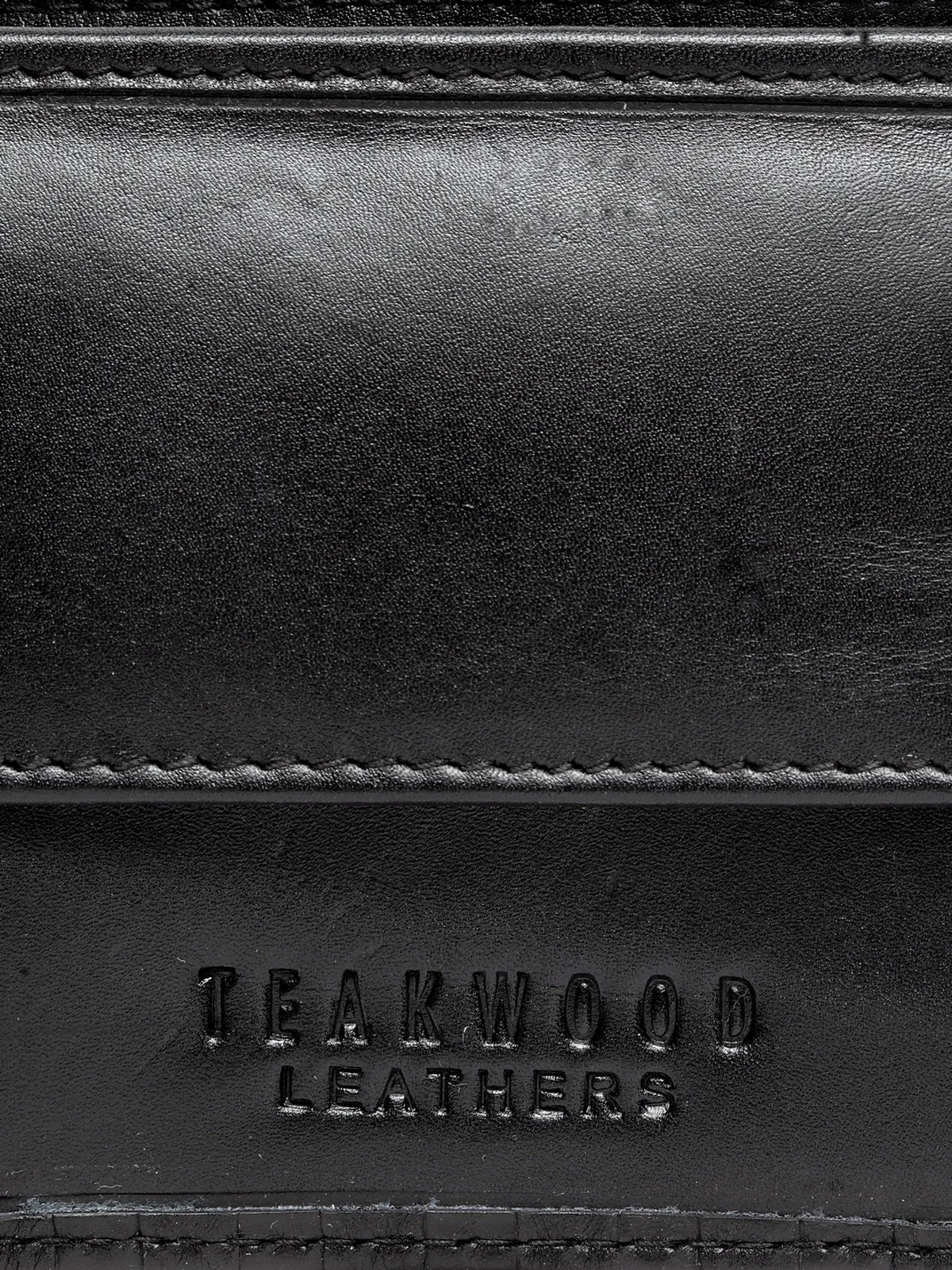 Teakwood Genuine Leather Wallets - Black