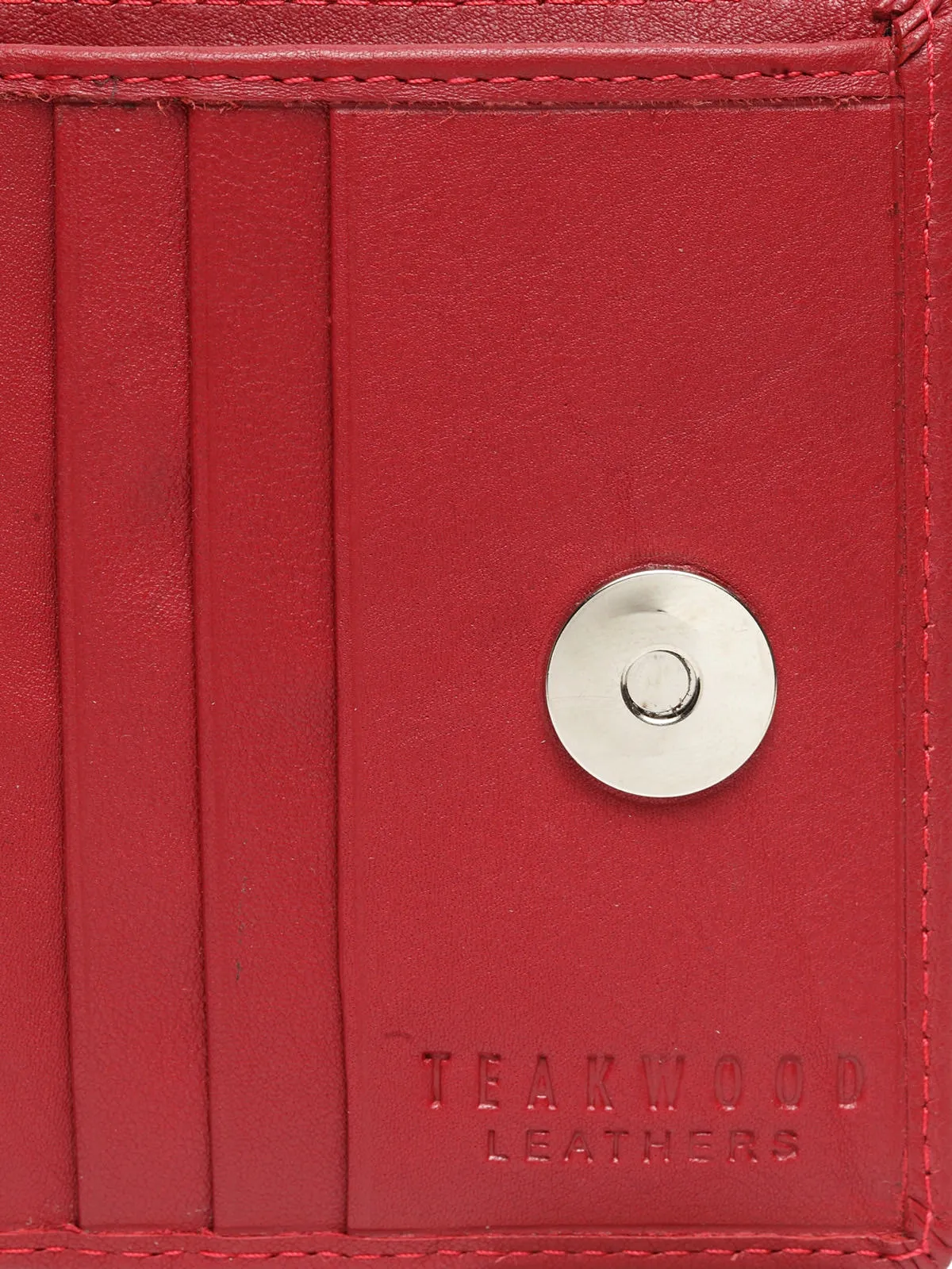 Teakwood Genuine Leather Wallets - Red