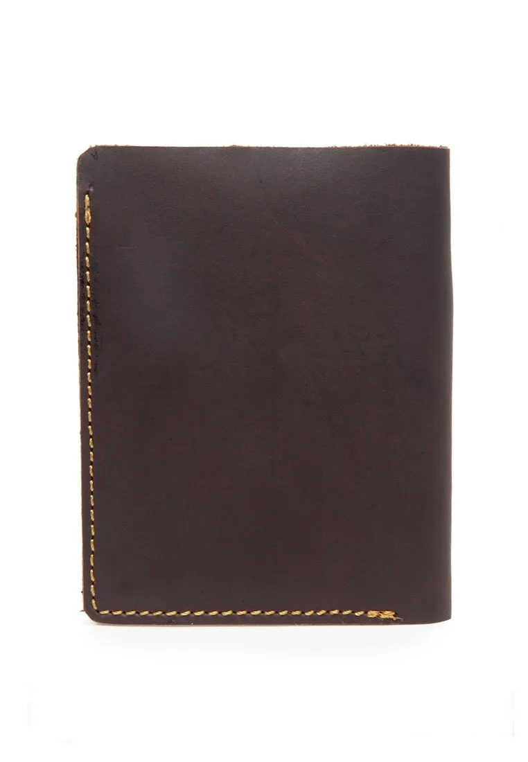 Teakwood Men Genuine Leather Brown Bi fold Wallets