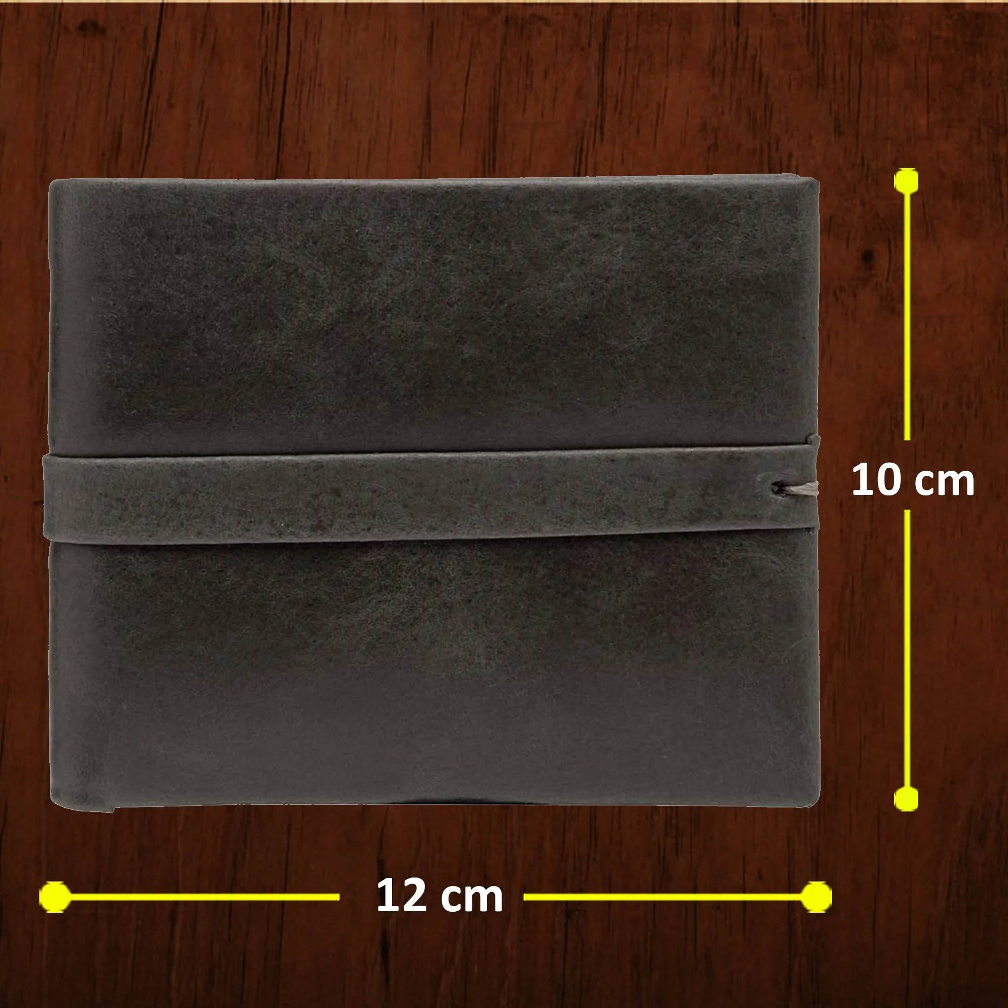 Teakwood Men Genuine Leather Chocolate Brown Bi fold wallets