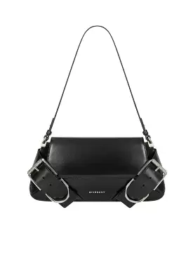 Voyou Shoulder Flap bag in Box leather