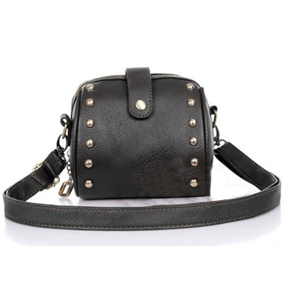 Women bag Mini Leather Hbag Hbag Shoulder Messenger Satchel Crossbody bolsa feminina pouch Camera Bags Rivets Small Tote